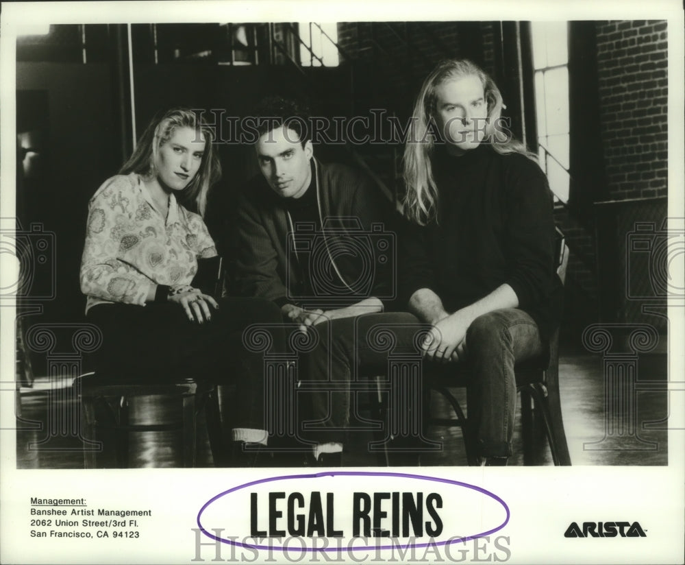 1989 Press Photo Members of the rock music group Legal Reins - hcp04644- Historic Images