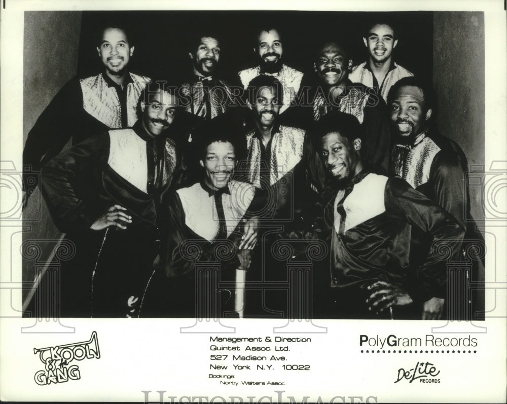 1982 Press Photo Members of the pop music group Kool &amp; The Gang - hcp04737- Historic Images