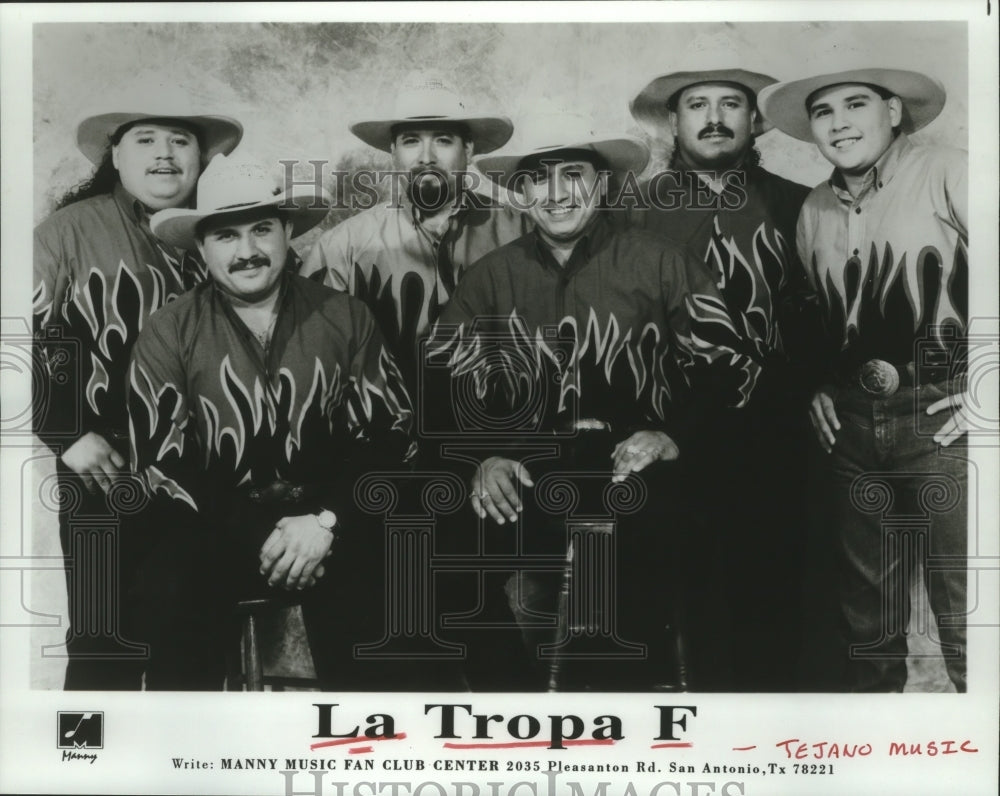 1995 Press Photo Members of the Tejano music group La Tropa F - hcp04753- Historic Images