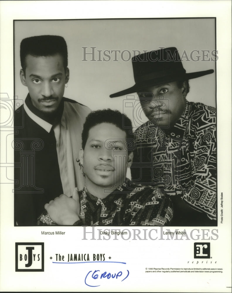 1990 Press Photo Members of the pop music group &quot;The Jamaica Boys&quot;. - hcp04970- Historic Images