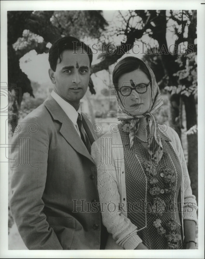 1984 Press Photo Art Malik & Susan Wooldridge star in "The Jewel in the Crown."- Historic Images