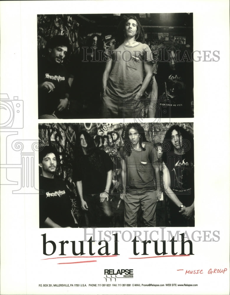 1997 Press Photo The music group &quot;Brutal Truth&quot;. - hcp05015- Historic Images