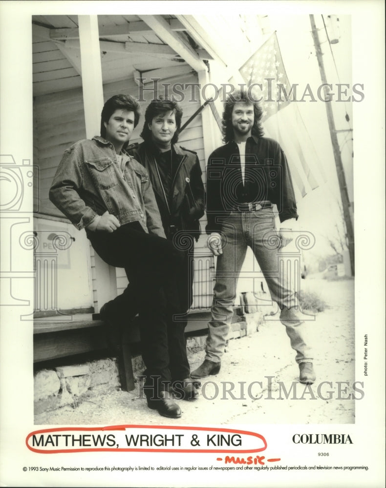 1993 Press Photo Members of the music group Matthews, Wright &amp; King - hcp05397- Historic Images