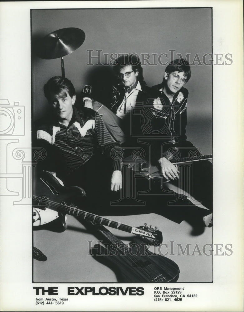 1982 Press Photo Members of the pop music group The Explosives - hcp05474- Historic Images