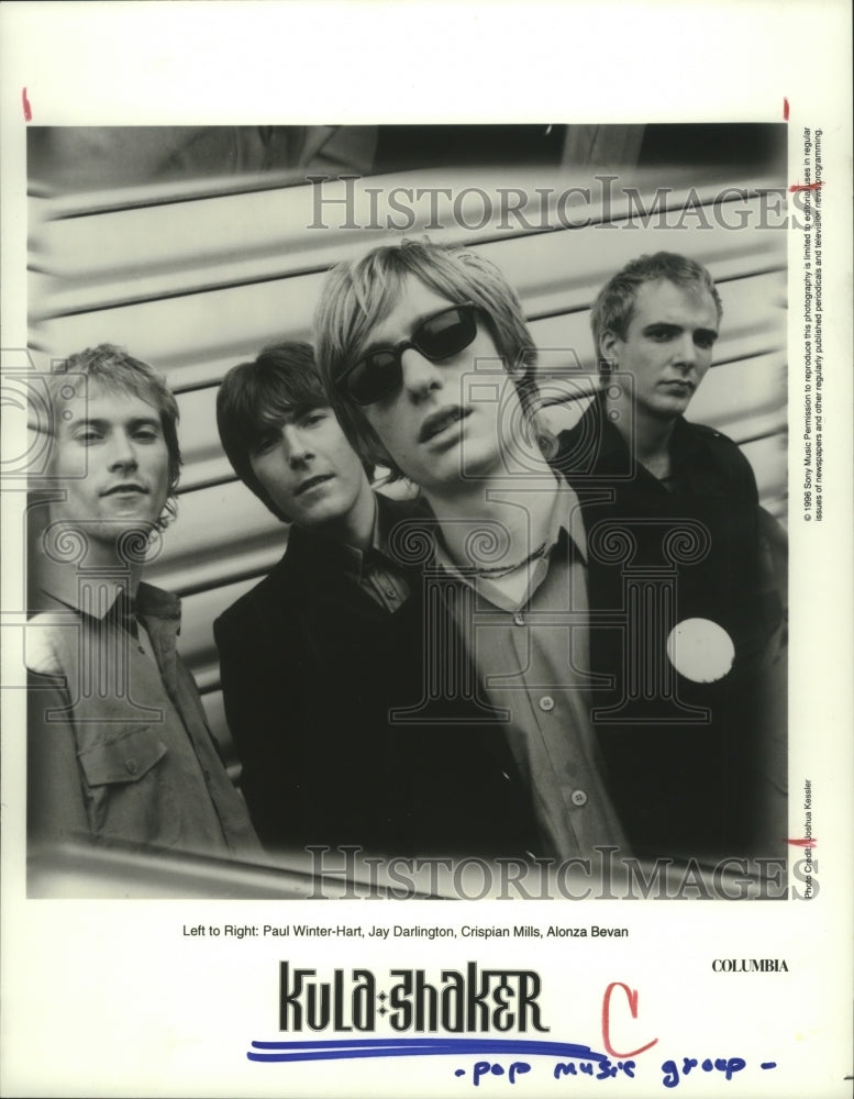 1996 Press Photo Members of the pop music group Kula Shaker - hcp05595- Historic Images