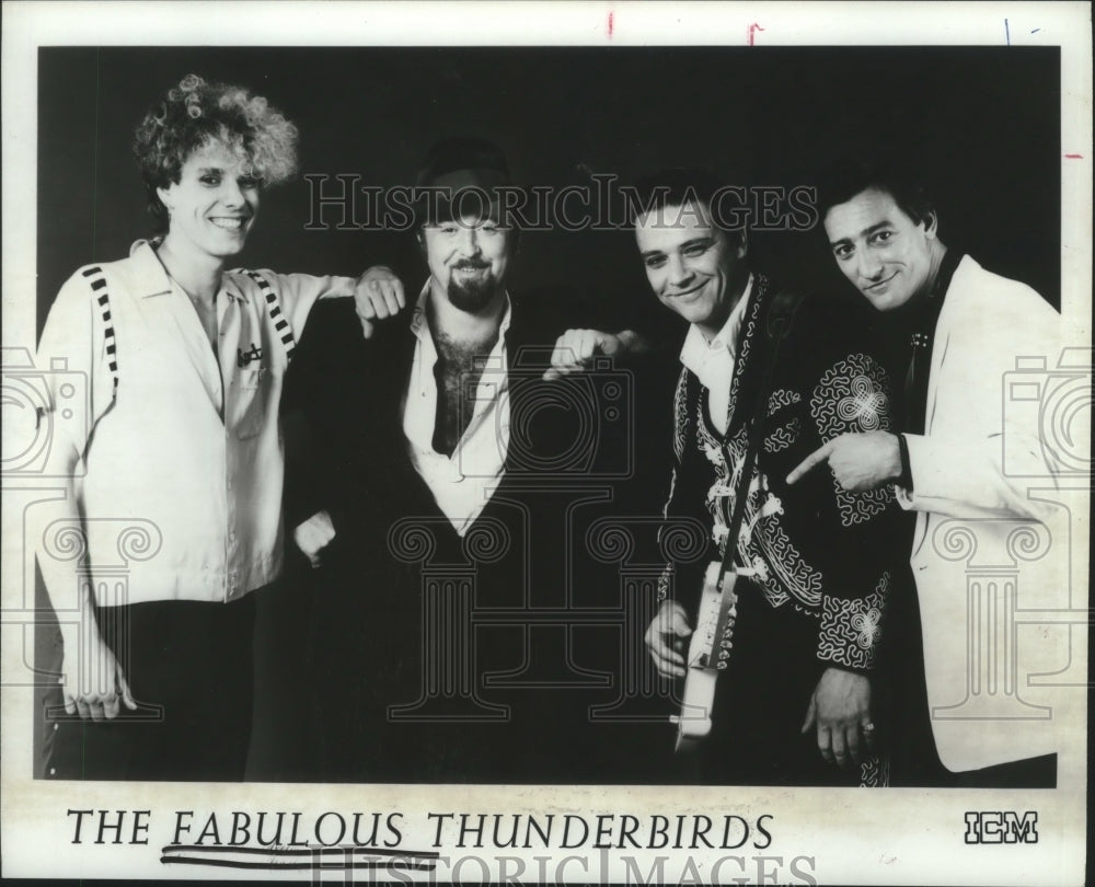 1985 Press Photo Pop music group &quot;The Fabulous Thunderbirds&quot;. - hcp05622- Historic Images