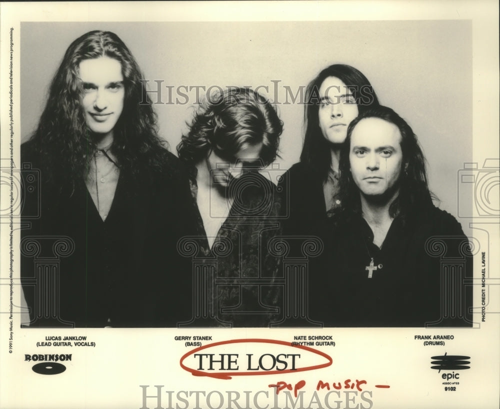 1991 Press Photo Pop music group The Lost. - hcp05657- Historic Images