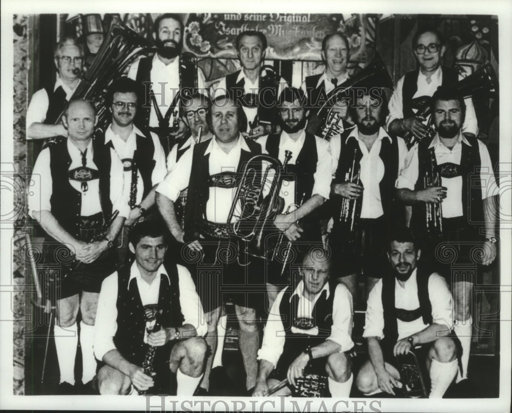 1981 Press Photo Members of the German Oktoberfest orchestra in Houston- Historic Images