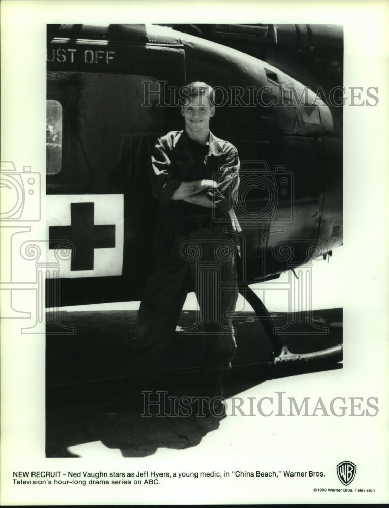 1989 Press Photo Ned Vaughn stars as Jeff Hyers in &quot;China Beach&quot;. - hcp05805- Historic Images