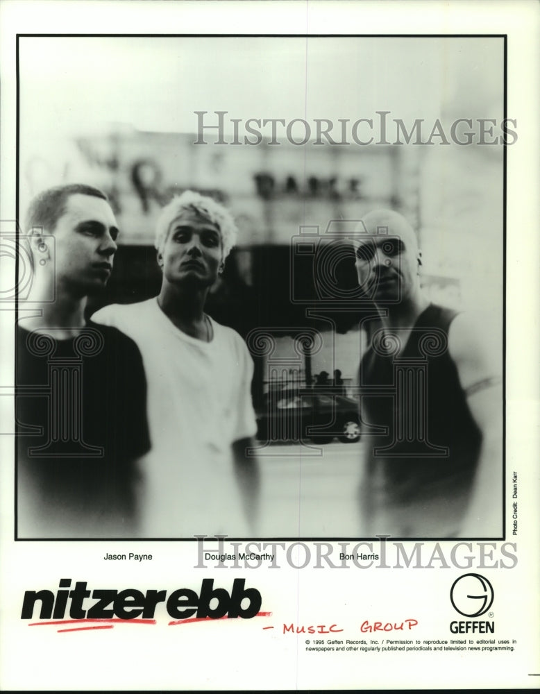 1995 Press Photo Members of &quot;Nitzer Ebb&quot;. - hcp05970- Historic Images