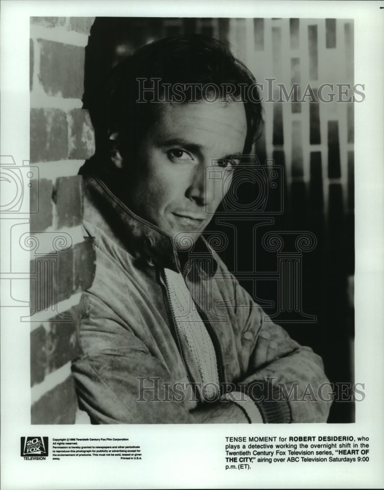 1986 Press Photo Robert Desiderio plays a detective in "Heart of the City"- Historic Images