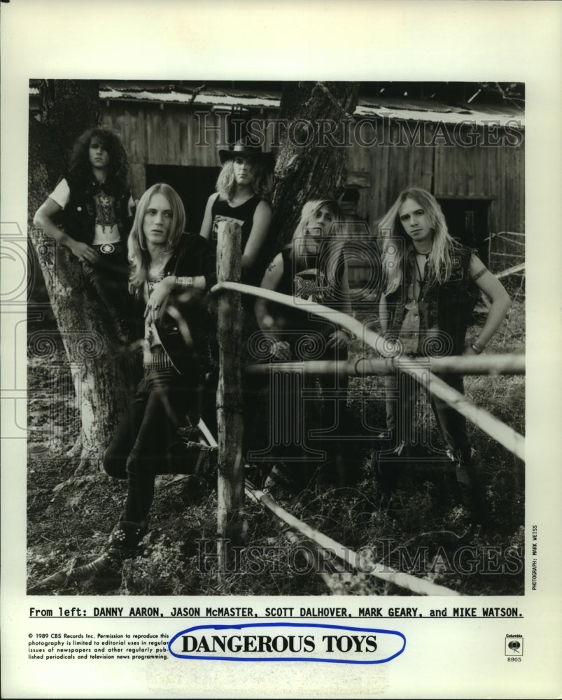 1989 Press Photo "Dangerous Toys" Rock Group - hcp06261- Historic Images