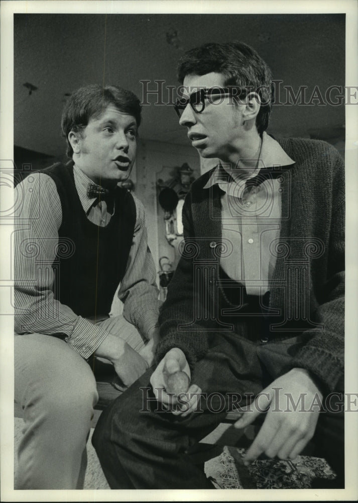 1972 Press Photo David Doty, Richard Carlson for Dean Goss Dinner Theater - Historic Images