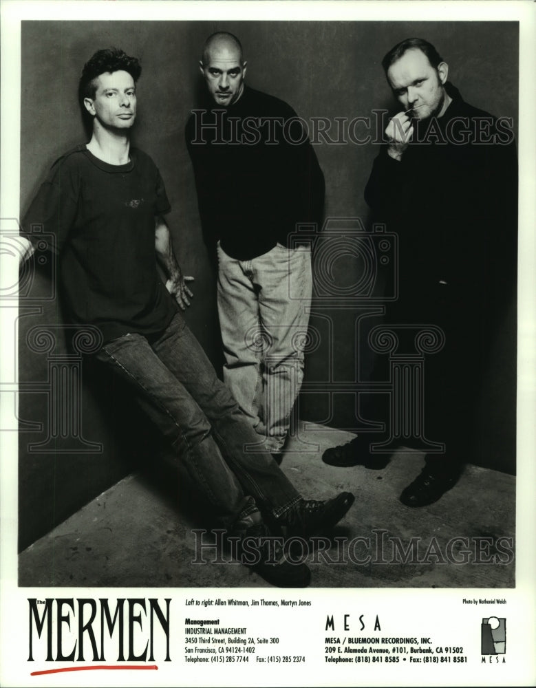 1996 Press Photo Members of &quot;Mermen&quot; music group - hcp06528- Historic Images