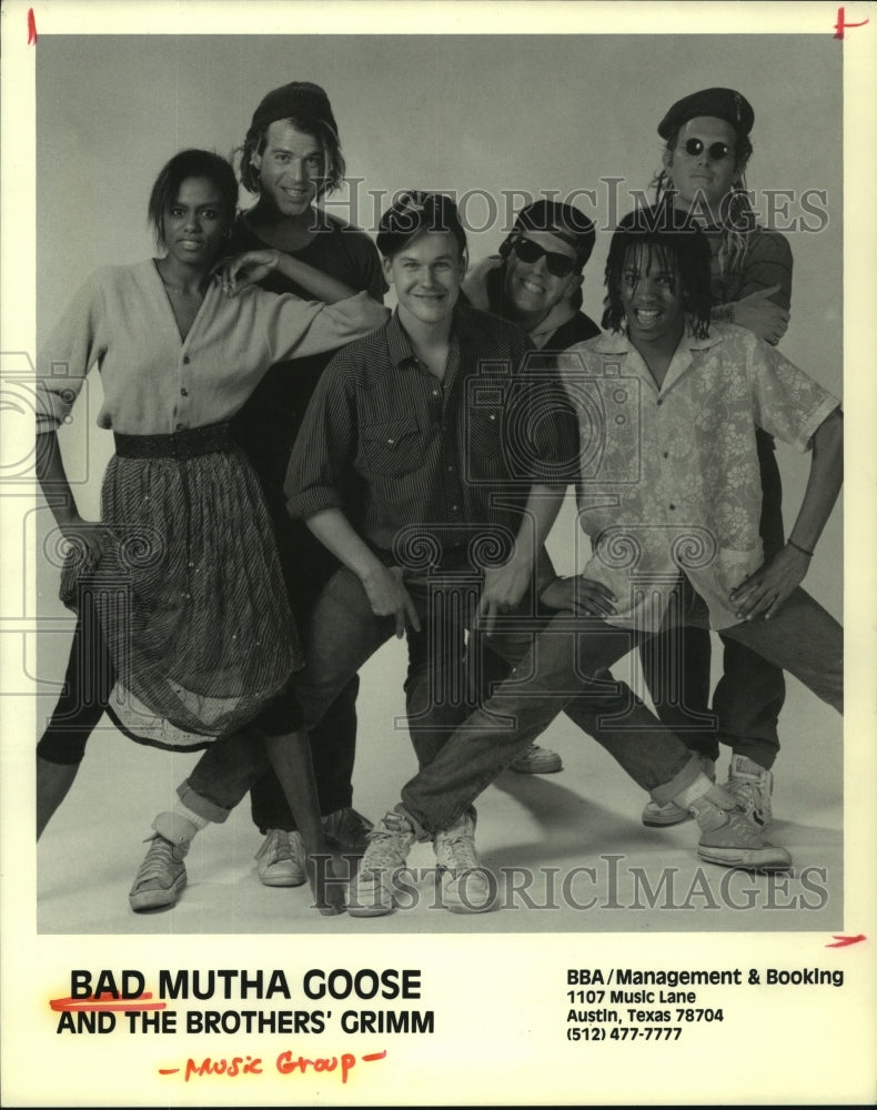 1988 Press Photo Rock group &quot;Bad Mutha Goose and the Brothers&#39; Grimm.&quot;- Historic Images