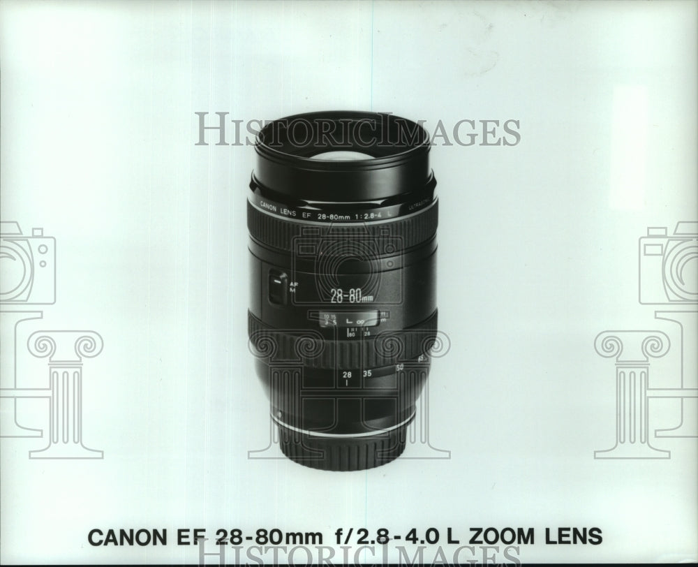 1987 Press Photo Canon EF 28-80 mm f/2.8-4.0 L, Camera Zoom Lens. - hcp06639- Historic Images