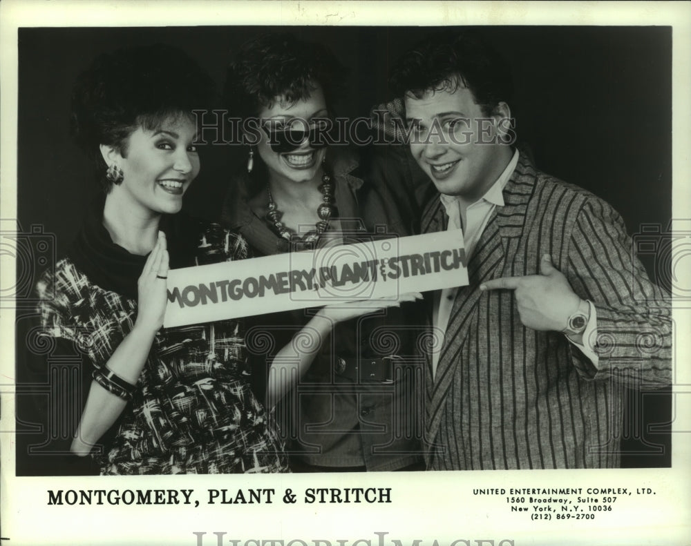 1986 Press Photo Music group Montgomery, Plant &amp; Stritch. - hcp06674- Historic Images