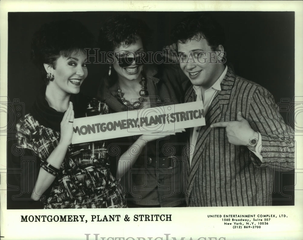 1986 Press Photo Music group Montgomery, Plant & Stritch. - hcp06674- Historic Images
