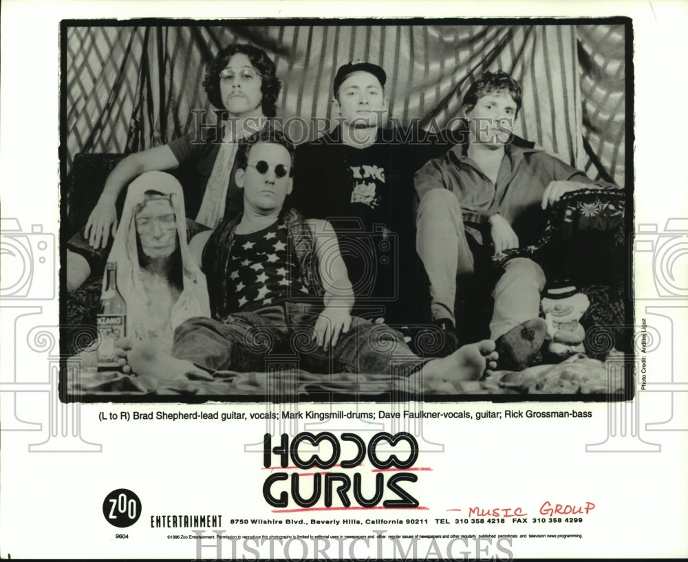 1996 Press Photo Music Group &quot;Hoodoo Gurus&quot; - hcp06974- Historic Images