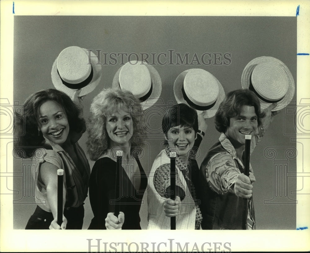 1980 Press Photo Cast of Dean Goss Dinner Theater&#39;s I&#39;m Getting My Act Together- Historic Images