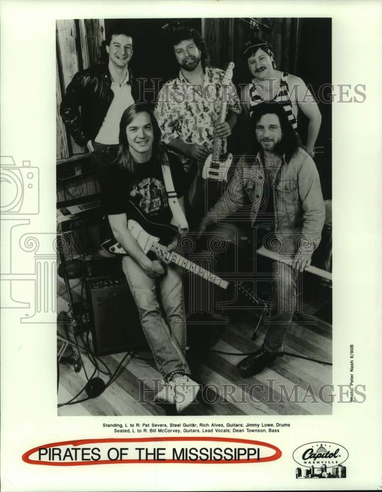 1990 Press Photo Members of the band Pirates of the Mississippi - hcp07284- Historic Images