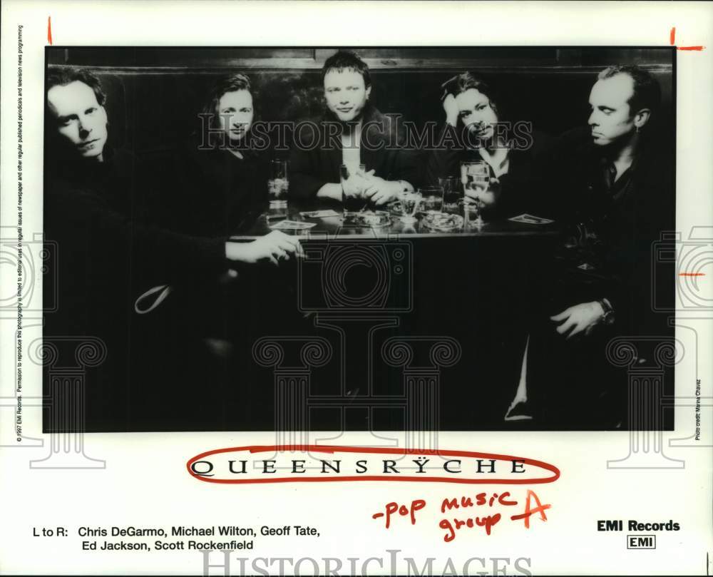 1997 Press Photo Pop Music Group &quot;Queensryche&quot; - hcp07399- Historic Images