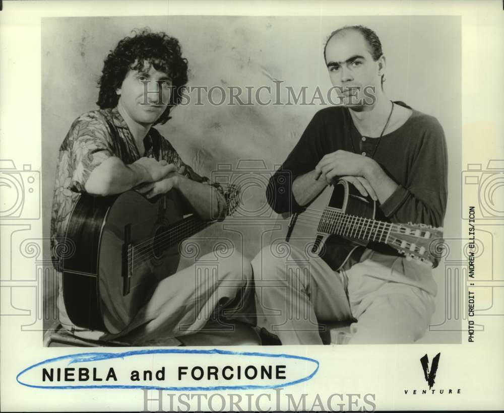 1988 Press Photo Guitarists Niebla and Forcione - hcp07803- Historic Images