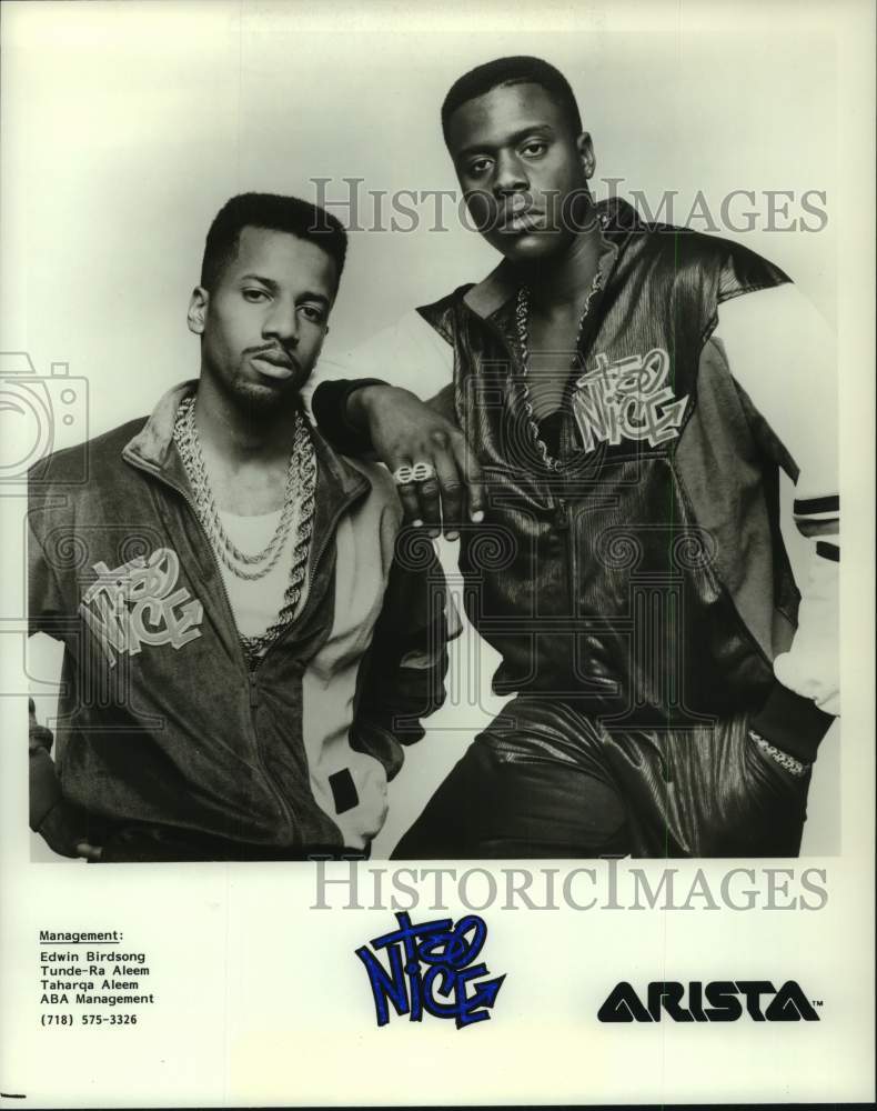 1989 Press Photo Too Nice music duo - hcp07893- Historic Images