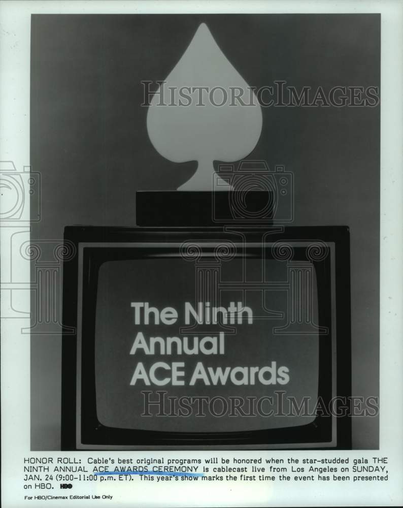 1988 Press Photo Television featuring the Ninth Annual ACE Awards - hcp08185- Historic Images