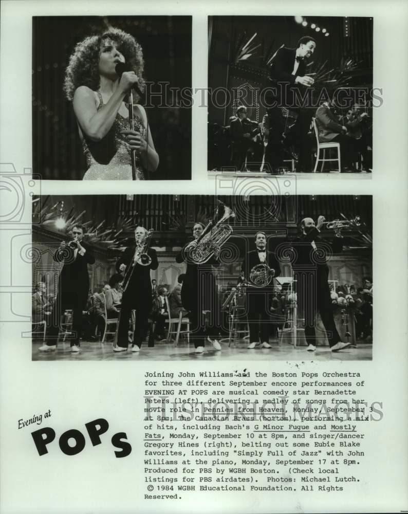 1984 Press Photo Members of the Boston Pops Orchestra during performance- Historic Images