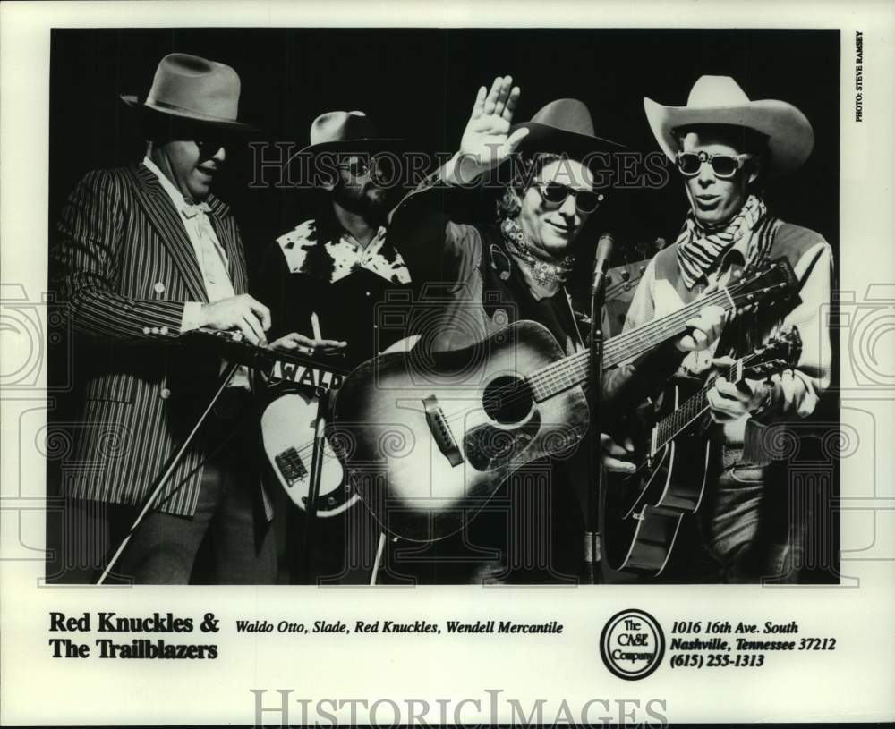 1987 Press Photo The band Red Knuckles &amp; The Trailblazers - hcp08375- Historic Images