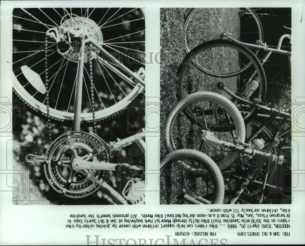 1988 Press Photo Bicycles - Sunshine Trail Bike Rally, Houston - hcp08400- Historic Images