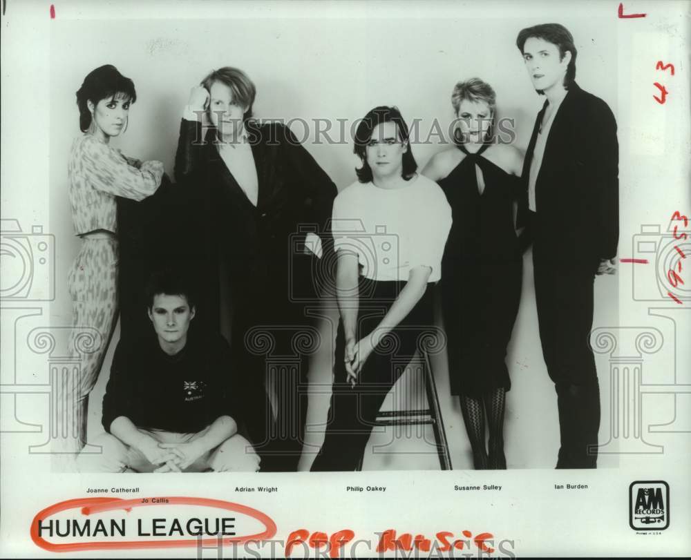 1984 Press Photo Human League band members - hcp08474- Historic Images