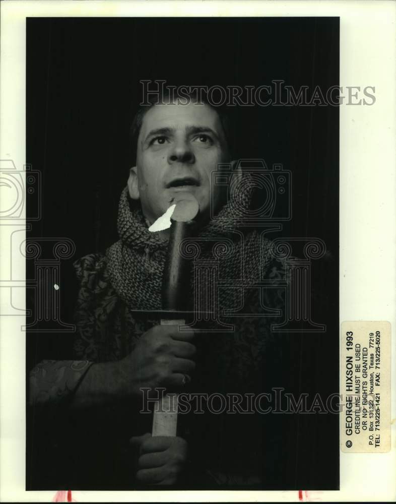 1993 Press Photo James Gale acts in &quot;Henry V&quot; at Houston Shakespeare Festival- Historic Images