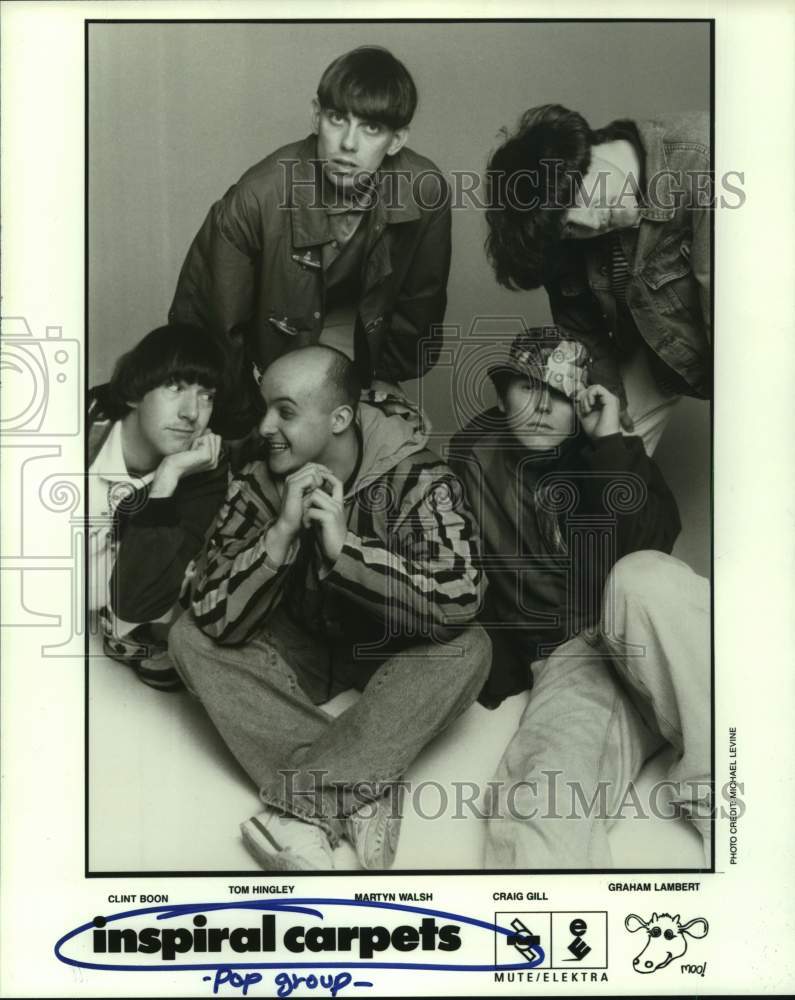 1990 Press Photo Members of the pop music group Inspiral Carpets - hcp08624- Historic Images