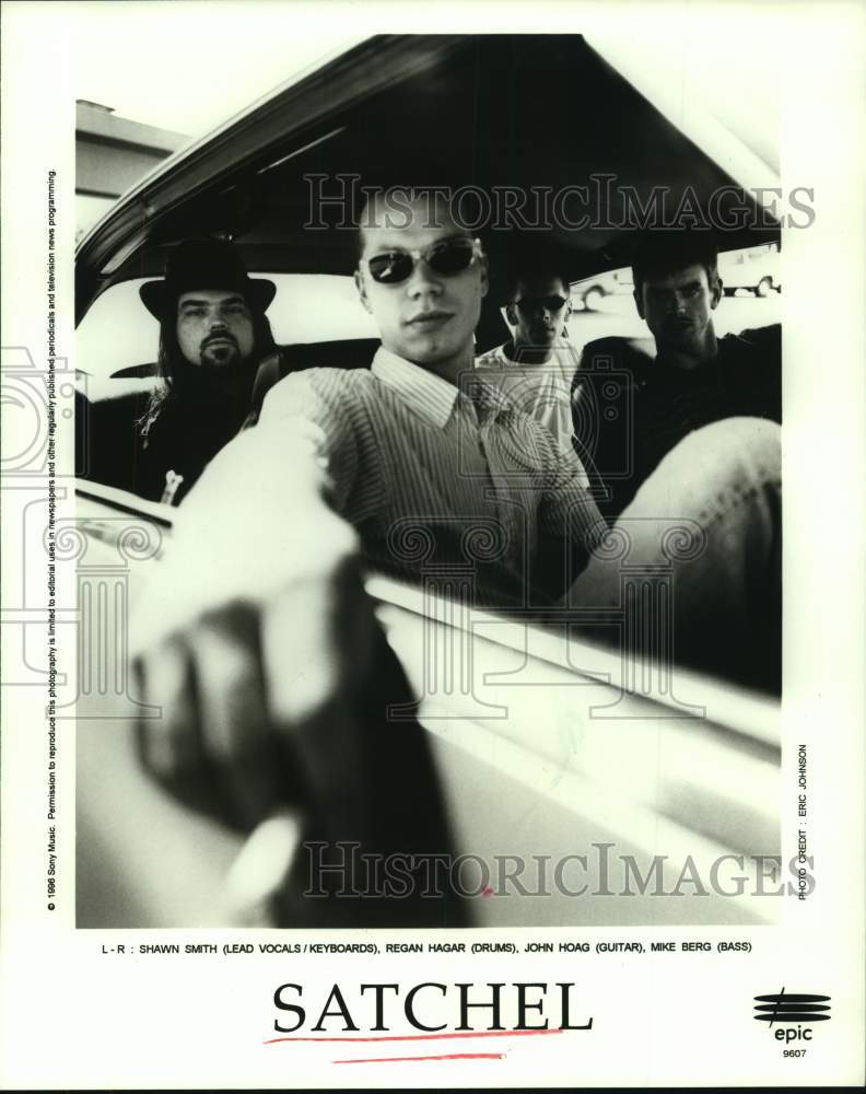 1996 Press Photo Members of the Music Group, &quot;Satchel&quot; - hcp08761- Historic Images