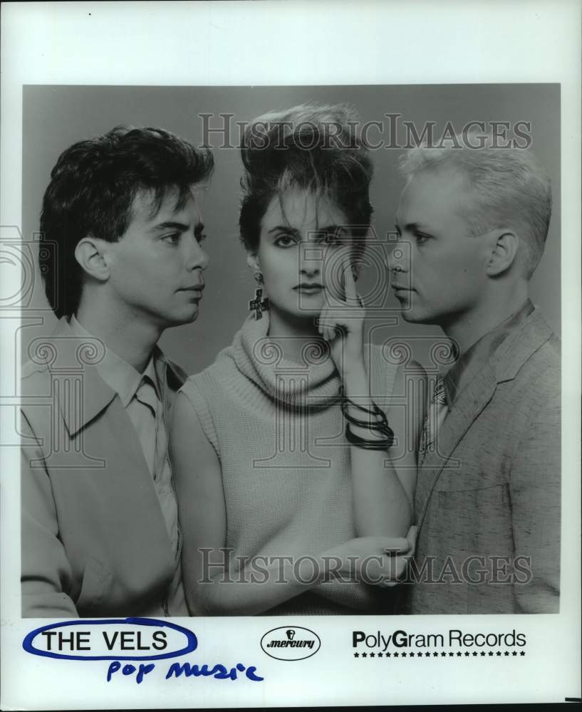 1984 Press Photo Pop music group The Vels. - hcp08870- Historic Images