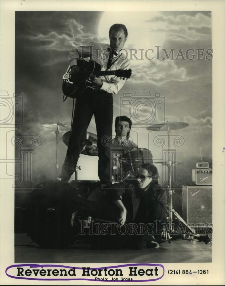 1988 Press Photo Members of the rock trio Reverend Horton Heat - hcp08952- Historic Images