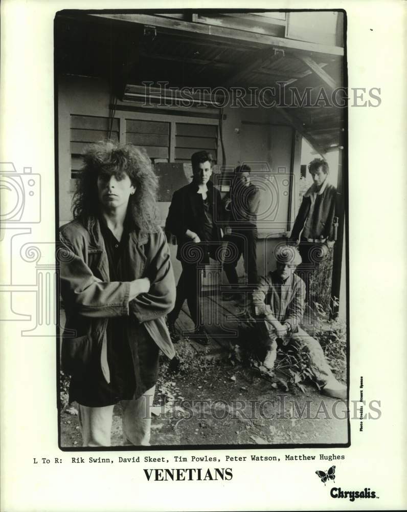 1986 Press Photo Members of the rock music group Venetians - hcp08964- Historic Images