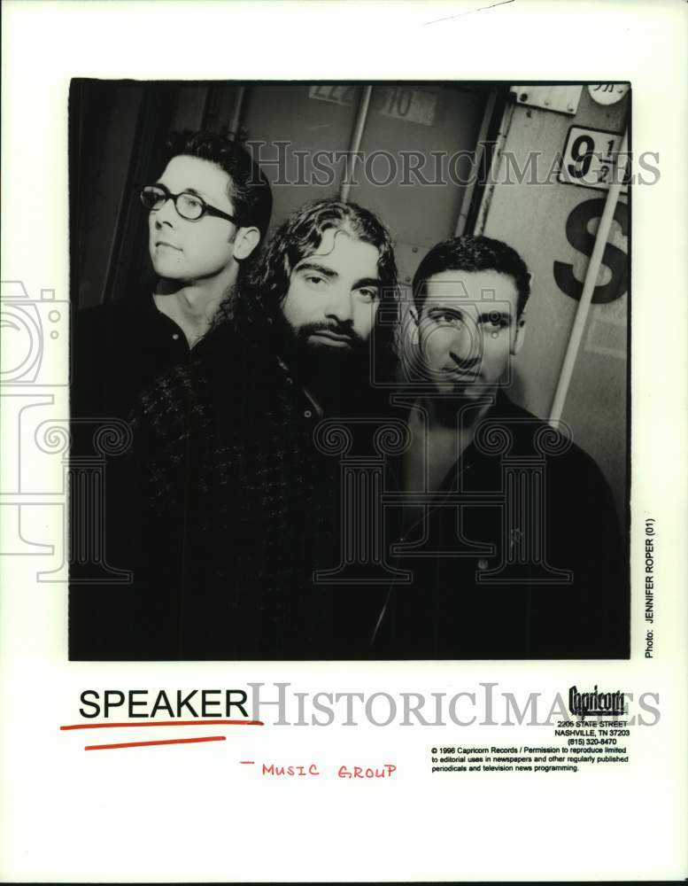 1996 Press Photo Members of the music group Speaker - hcp09095- Historic Images