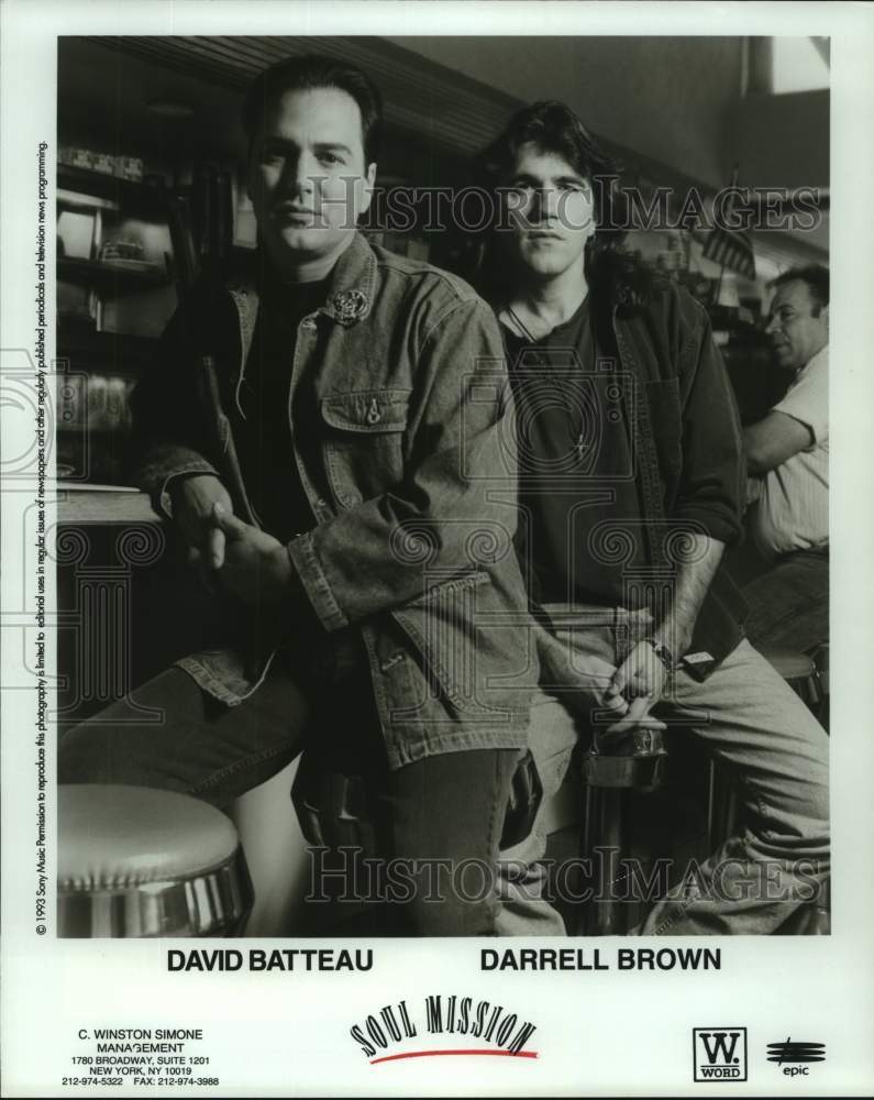 1993 Press Photo David Batteau and Darrell Brown of musical group &quot;Soul Mission&quot;- Historic Images