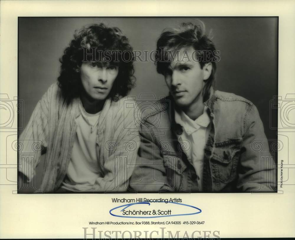 1987 Press Photo Schonherz &amp; Scott - singers - hcp09458- Historic Images