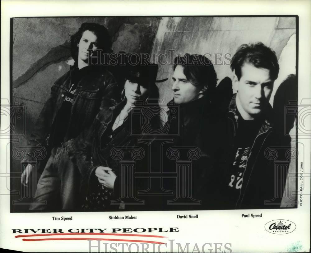 1990 Press Photo Members of music group &quot;River City People&quot;. - hcp09516- Historic Images