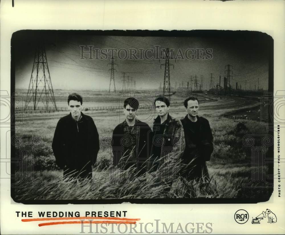 1990 Press Photo Members of the pop music group &quot;The Wedding Present&quot;- Historic Images