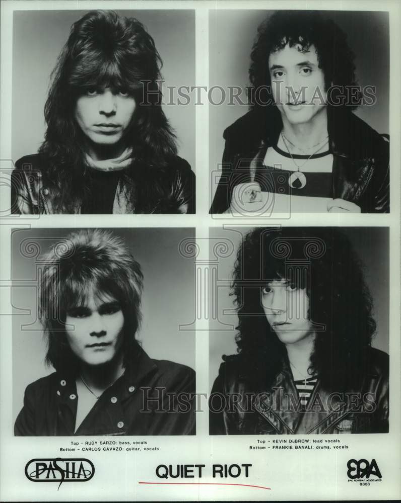 1983 Press Photo Members of the musical group "Quiet Riot" - hcp10168- Historic Images