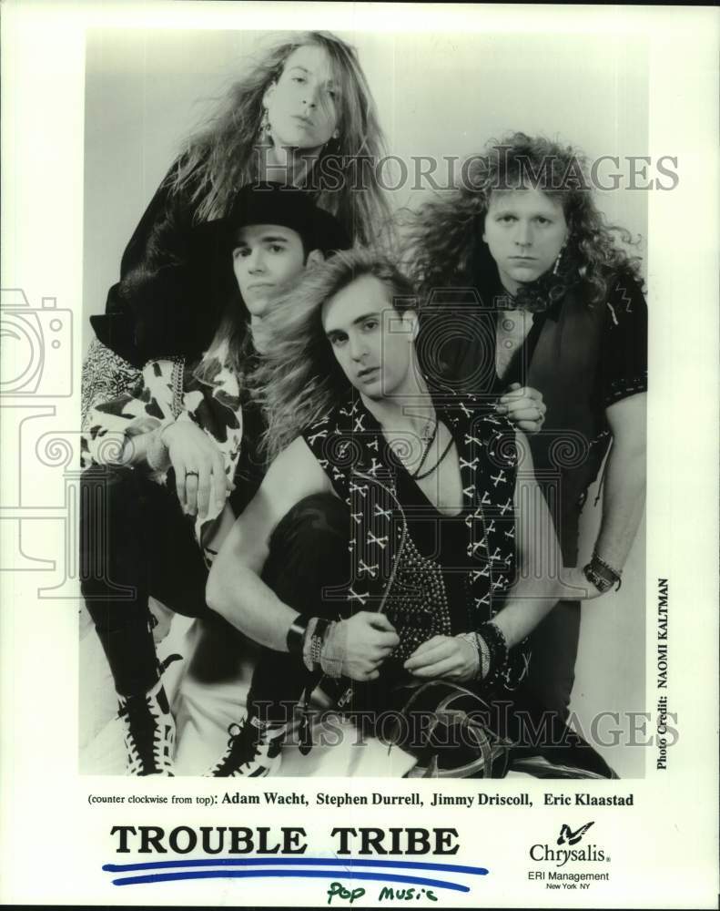 1990 Press Photo Members of the musical group &quot;Trouble Tribe&quot; - hcp10178- Historic Images