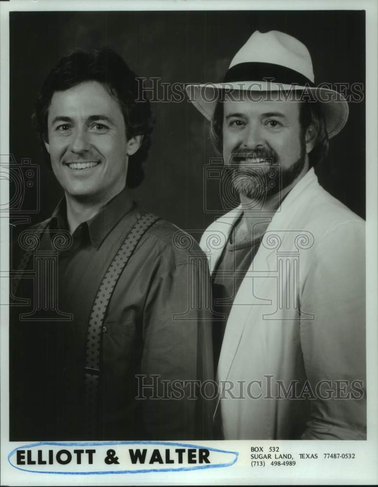 1987 Press Photo Music Group &quot;Elliott &amp; Walter&quot; - hcp10327- Historic Images