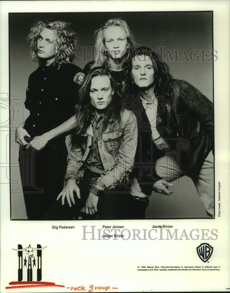 1989 Press Photo Rock Group &quot;Dad&quot; - hcp10336- Historic Images