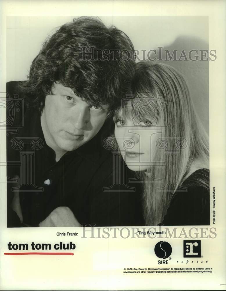 1990 Press Photo Entertainers Chris Frantz, Tina Weymouth, of the Tom Tom Club- Historic Images