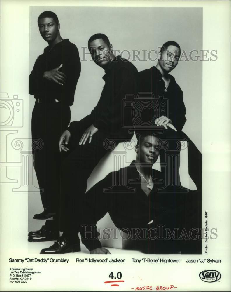 1997 Press Photo 4.0: Sammy Crumbley, Ron Jackson, Tony Hightower, Jason Sylvain- Historic Images